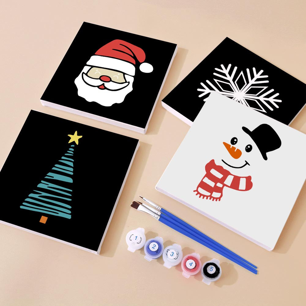 Paint by Numbers – 4 Mini Paintings | Christmas Edition