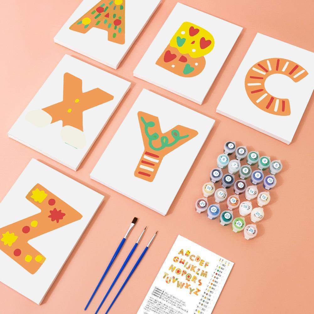 Paint by Numbers – Alphabet Painting Kit | Gingerbread Holiday Letters A–Z