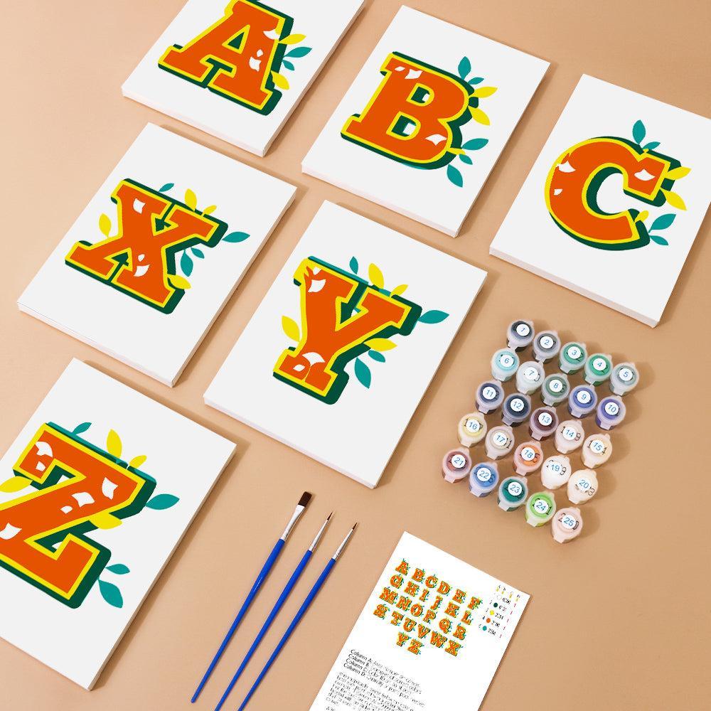 Paint by Numbers – Alphabet Painting Kit | Citrus Garden Letters A–Z