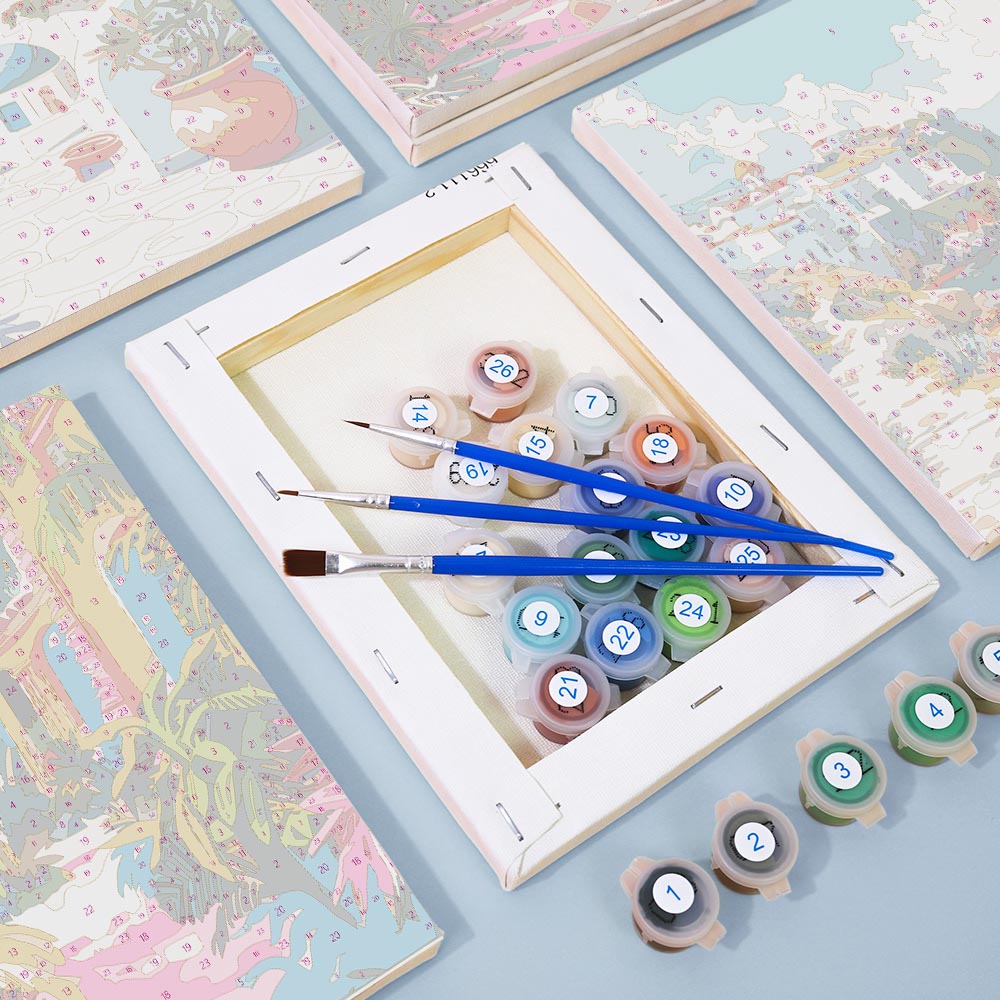 Paint by Numbers – 6 Mini Paintings | Mediterranean Set