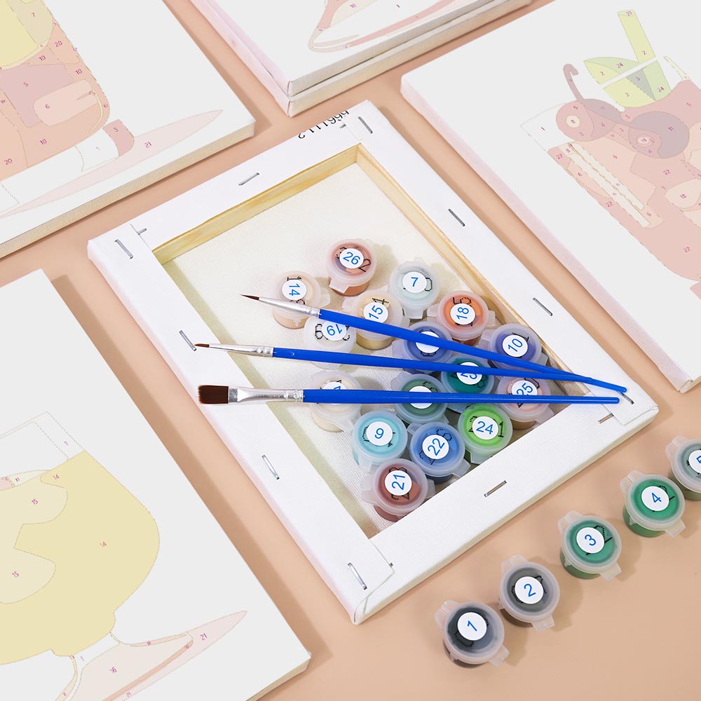 Paint by Numbers – 6 Mini Paintings | Refreshing Summer Cocktails Set