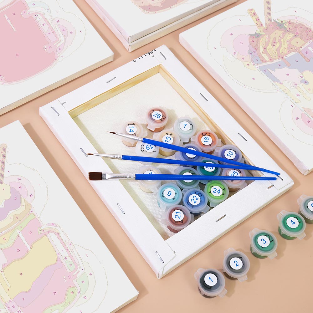 Paint by Numbers – 6 Mini Paintings | Milkshake Set