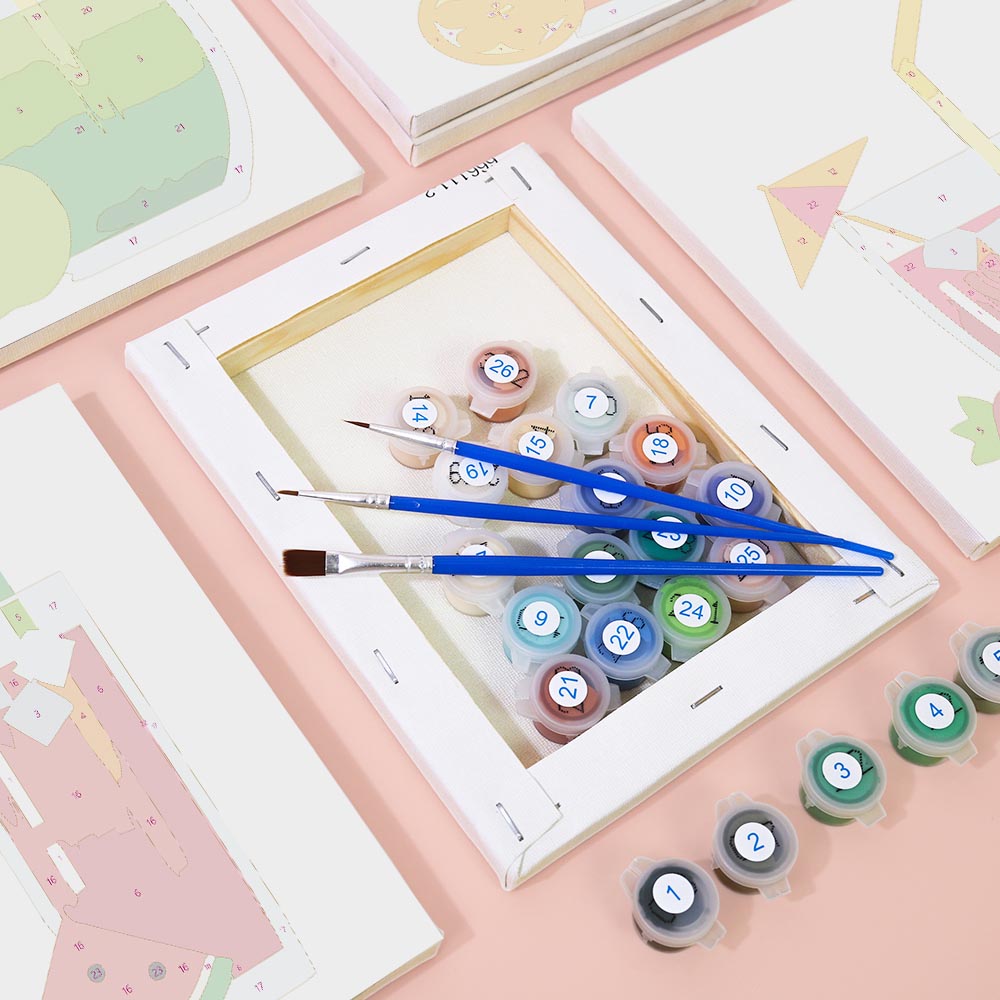 Paint by Numbers – 6 Mini Paintings | Fresh Summer Juice Set