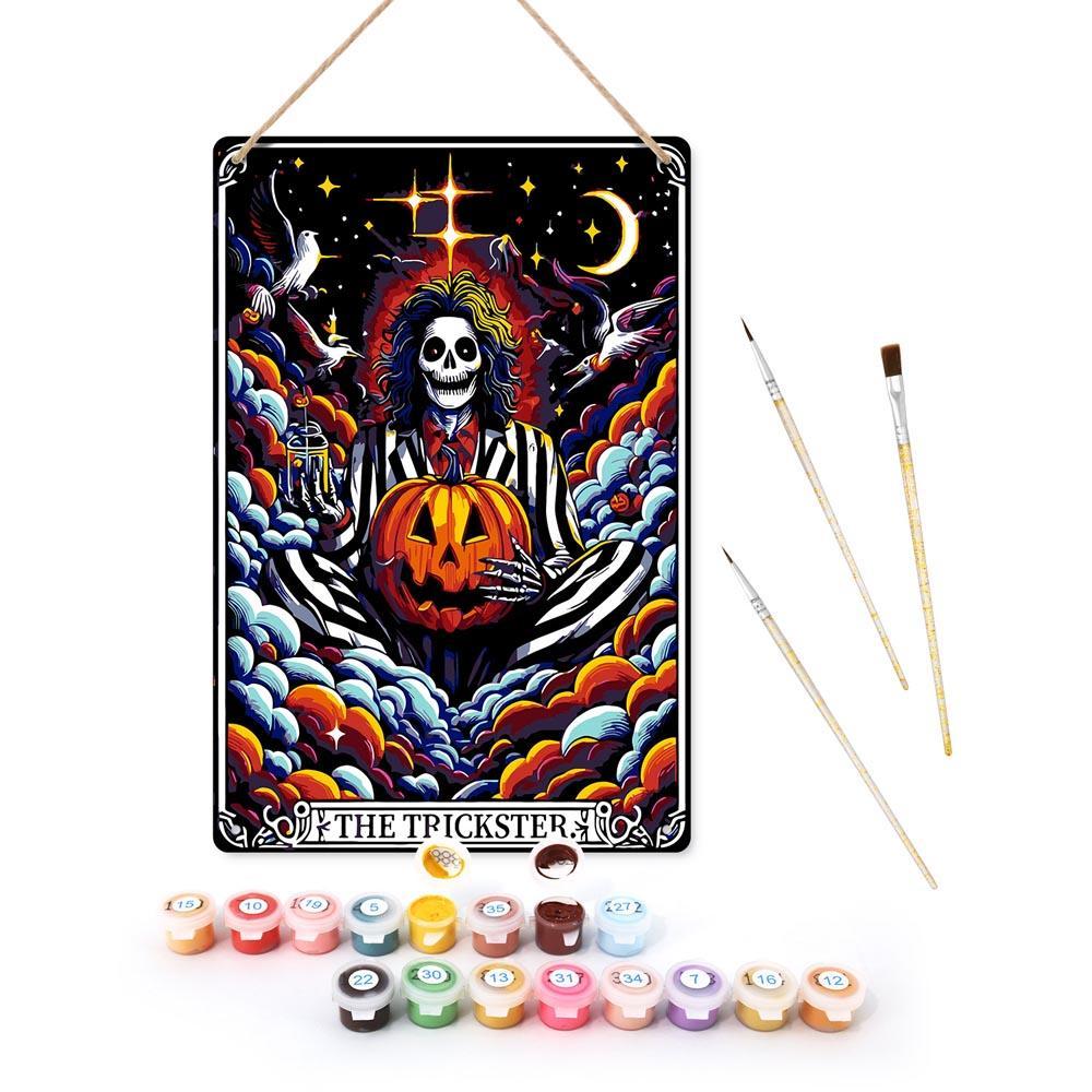 Paint by Numbers – Halloween Skeleton Art | The Trickster Moon
