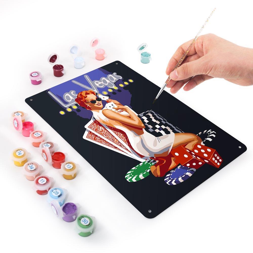 Paint by Numbers – Vintage Casino Art | Las Vegas Lady