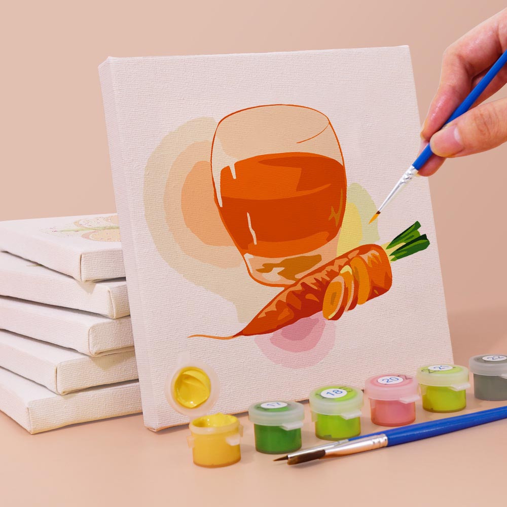 Paint by Numbers – 6 Mini Paintings | Natural Fruit Juice Set