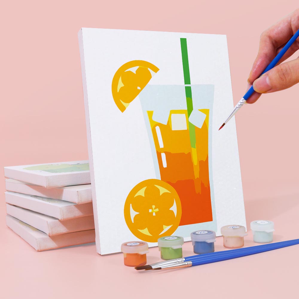 Paint by Numbers – 6 Mini Paintings | Fresh Summer Juice Set