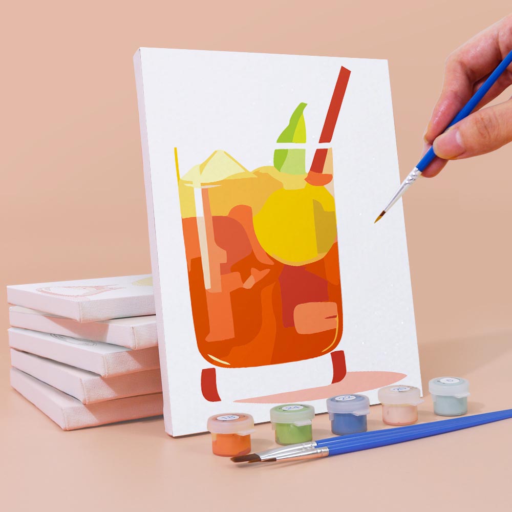 Paint by Numbers – 6 Mini Paintings | Refreshing Summer Cocktails Set