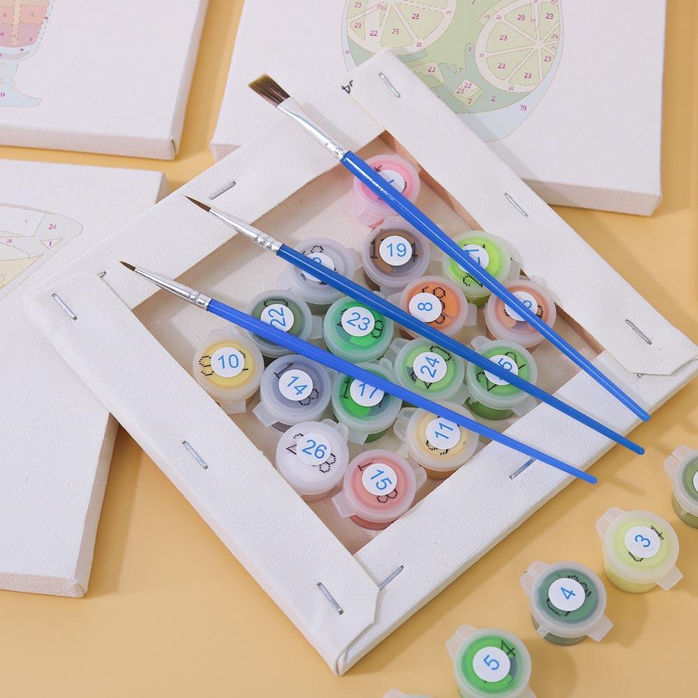 Paint by Numbers – 6 Mini Paintings | Colorful Cocktails Collection