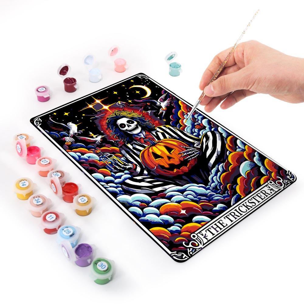 Paint by Numbers – Halloween Skeleton Art | The Trickster Moon