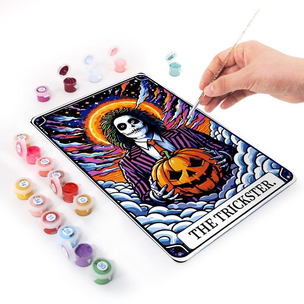Paint by Numbers – Halloween Skeleton Art | The Trickster Sun