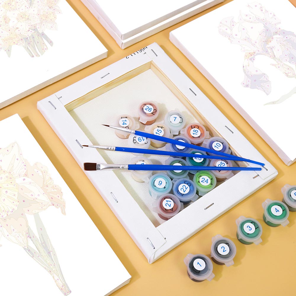 Paint by Numbers – 6 Mini Paintings | Floral Favorites Set