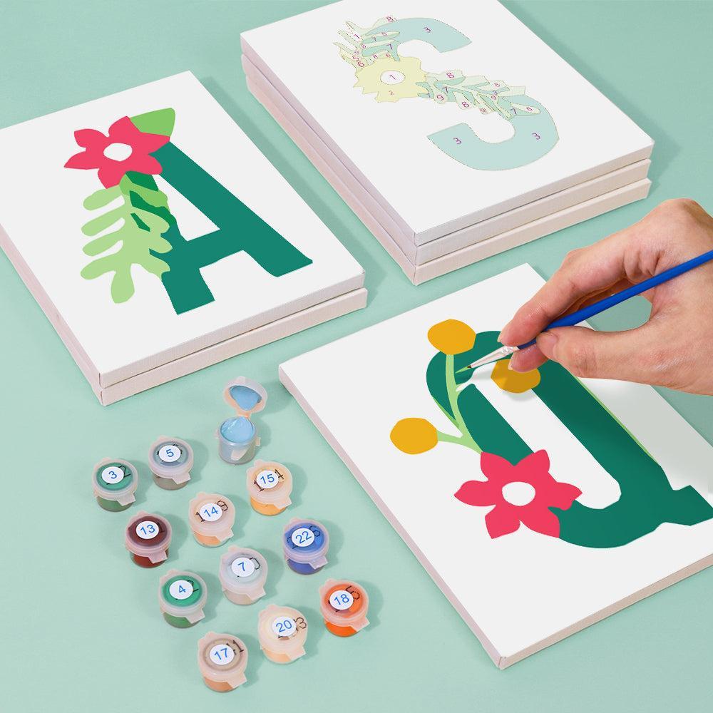 Paint by Numbers – Alphabet Painting Kit | Botanical Bloom Letters A–Z