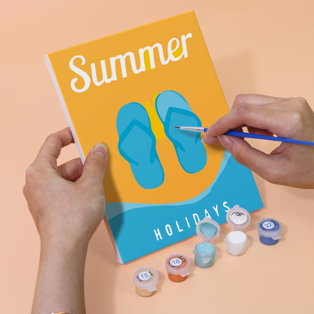 Paint by Numbers – 6 Mini Paintings | Happy Summer Moments Set