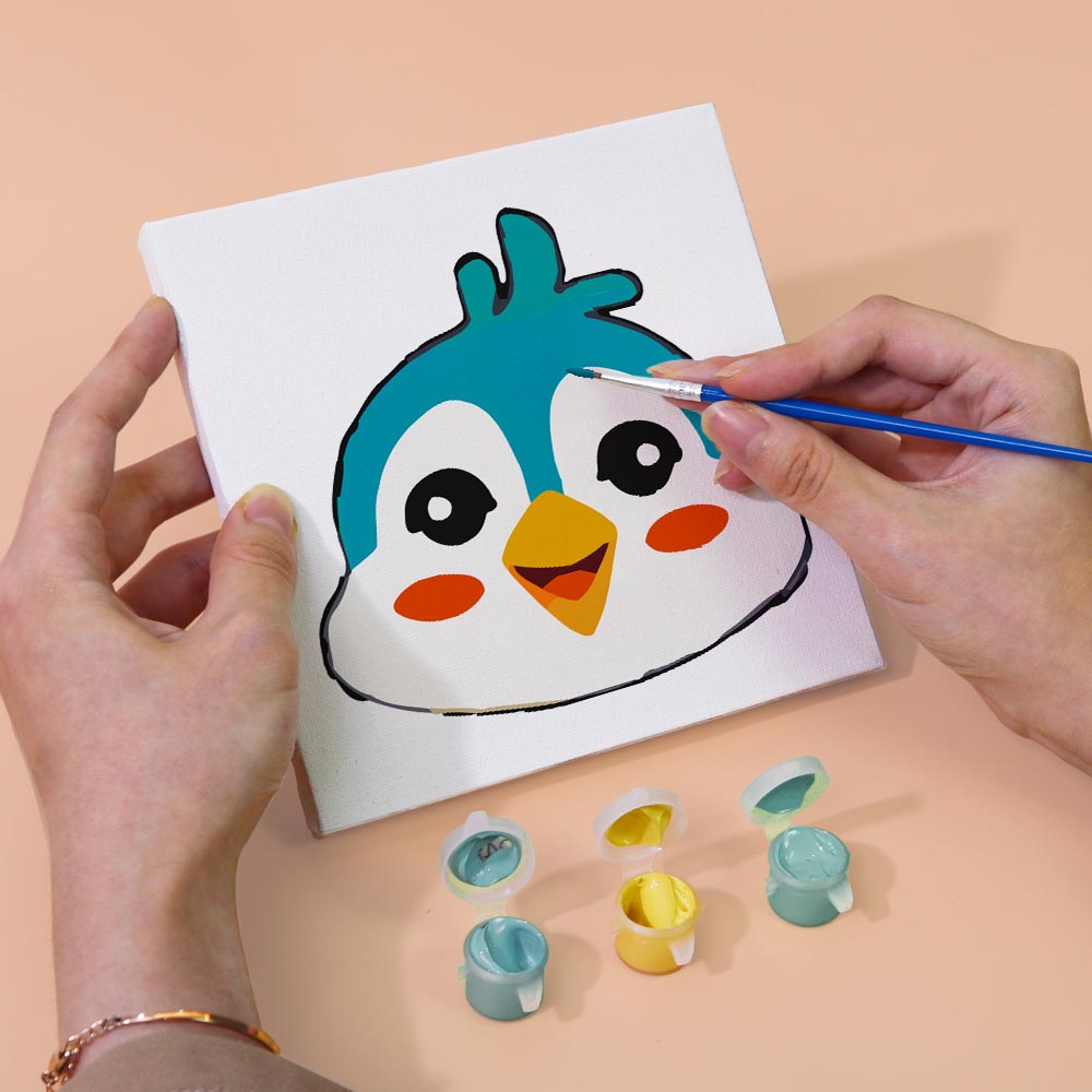 Paint by Numbers – 6 Mini Paintings | Funny Animal Faces Set