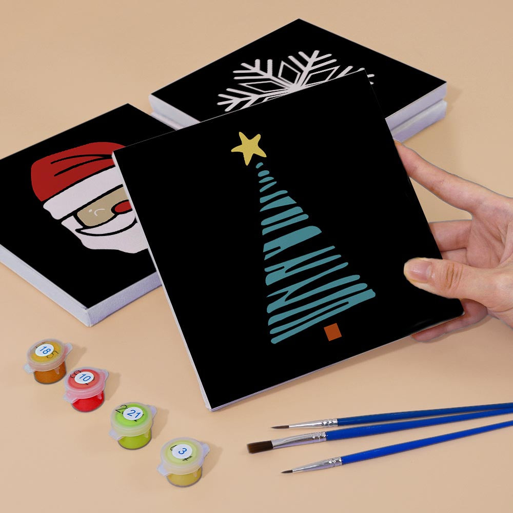 Paint by Numbers – 4 Mini Paintings | Christmas Edition