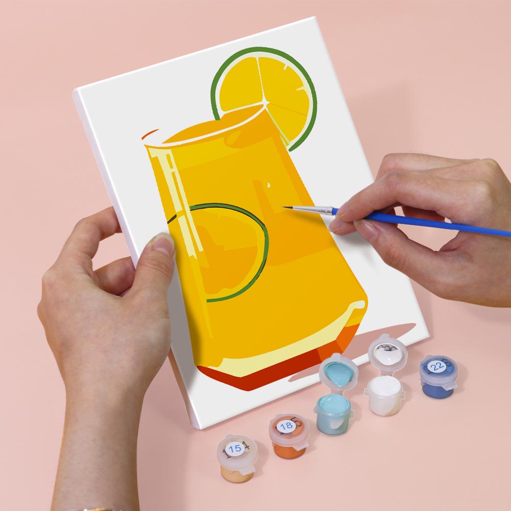 Paint by Numbers – 6 Mini Paintings | Minimalist Cocktail Glasses Set