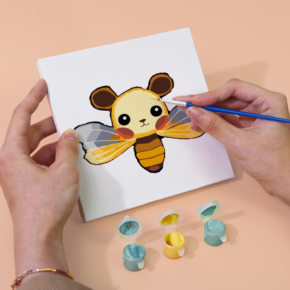 Paint by Numbers – 6 Mini Paintings | Sweet Animal Faces Set