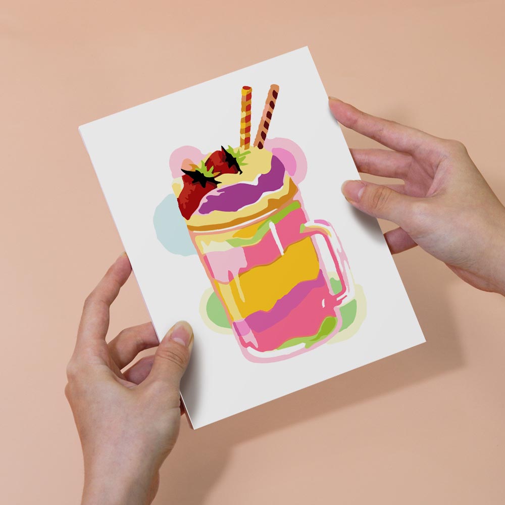 Paint by Numbers – 6 Mini Paintings | Milkshake Set