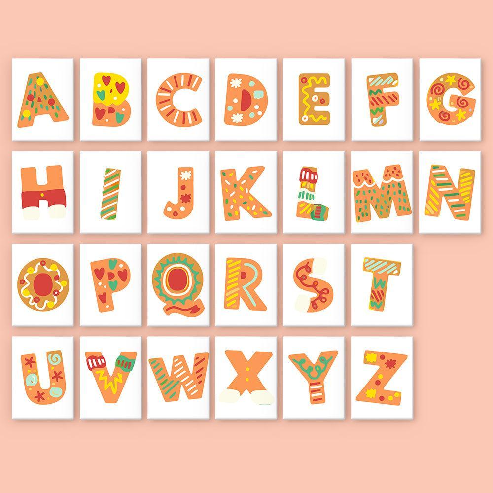 Paint by Numbers – Alphabet Painting Kit | Gingerbread Holiday Letters A–Z