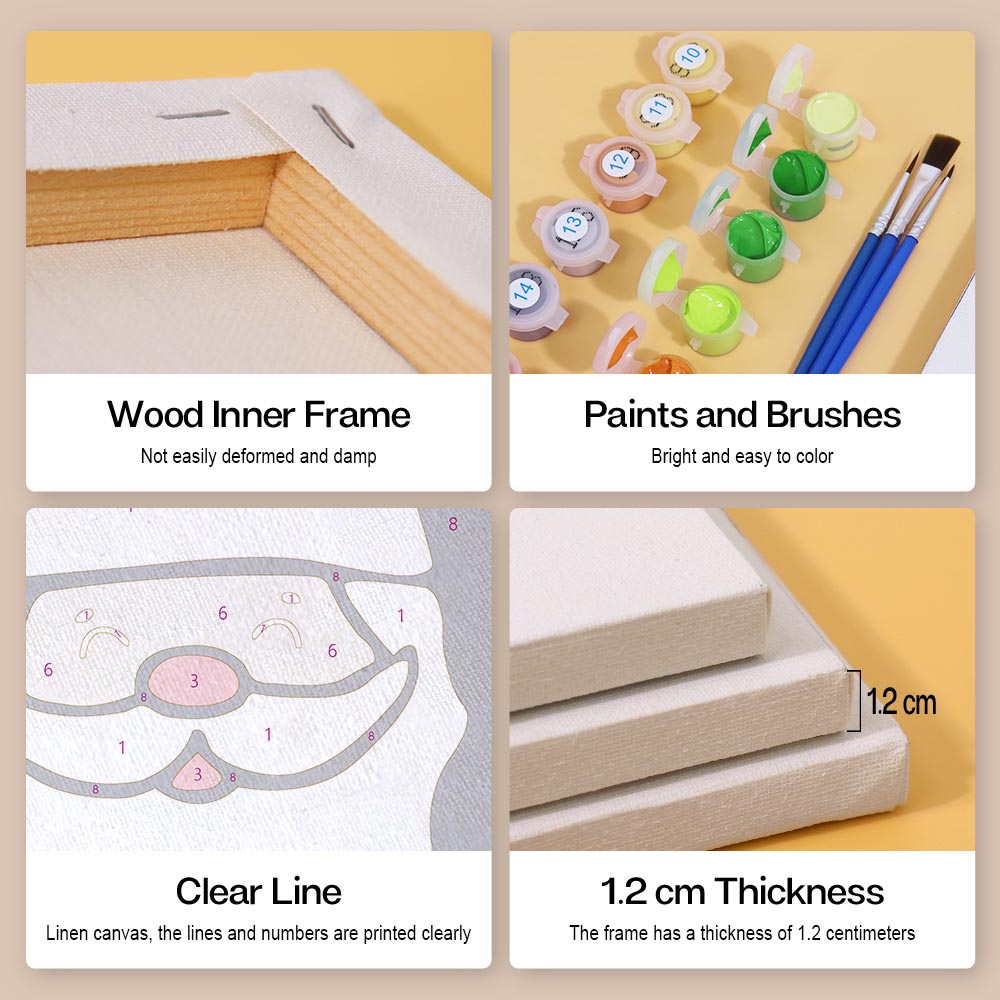 Paint by Numbers – 4 Mini Paintings | Christmas Edition