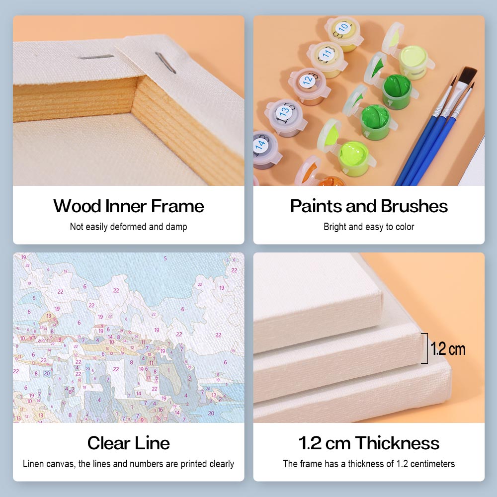 Paint by Numbers – 6 Mini Paintings | Mediterranean Set