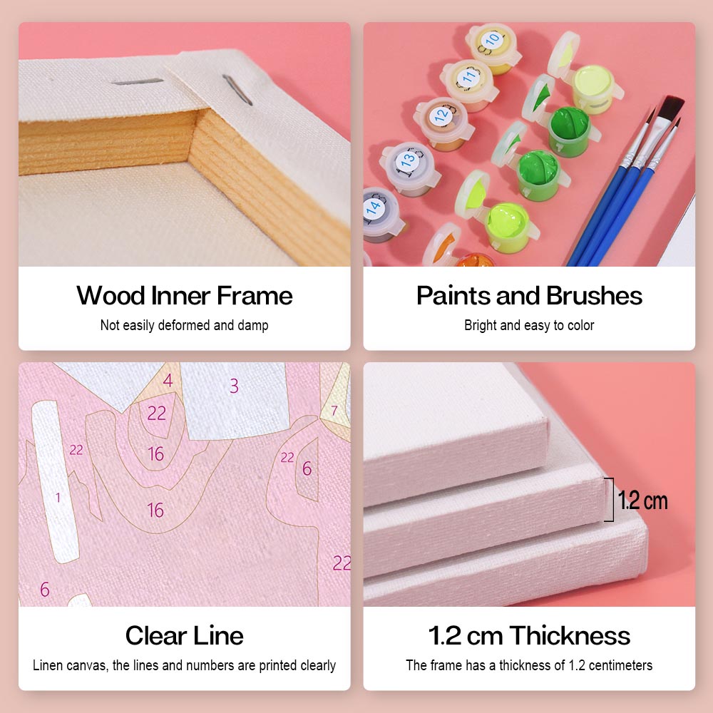 Paint by Numbers – 6 Mini Paintings | Fresh Summer Juice Set