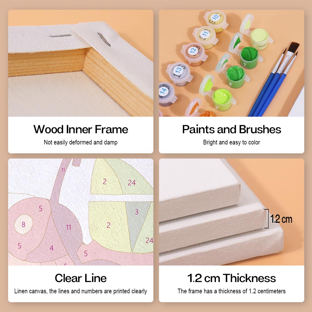 Paint by Numbers – 6 Mini Paintings | Refreshing Summer Cocktails Set
