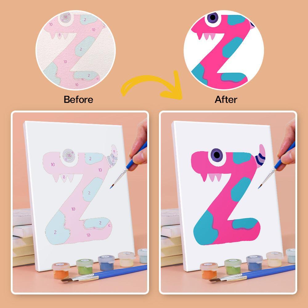 Paint by Numbers – Alphabet Painting Kit | Color Pop Monster Letters A–Z