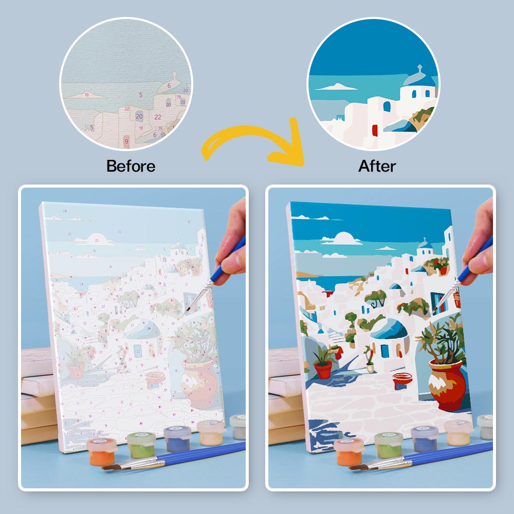Paint by Numbers – 6 Mini Paintings | Mediterranean Set