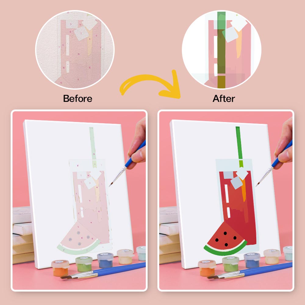 Paint by Numbers – 6 Mini Paintings | Fresh Summer Juice Set