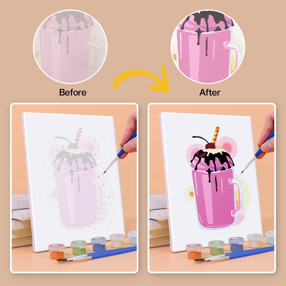 Paint by Numbers – 6 Mini Paintings | Milkshake Set