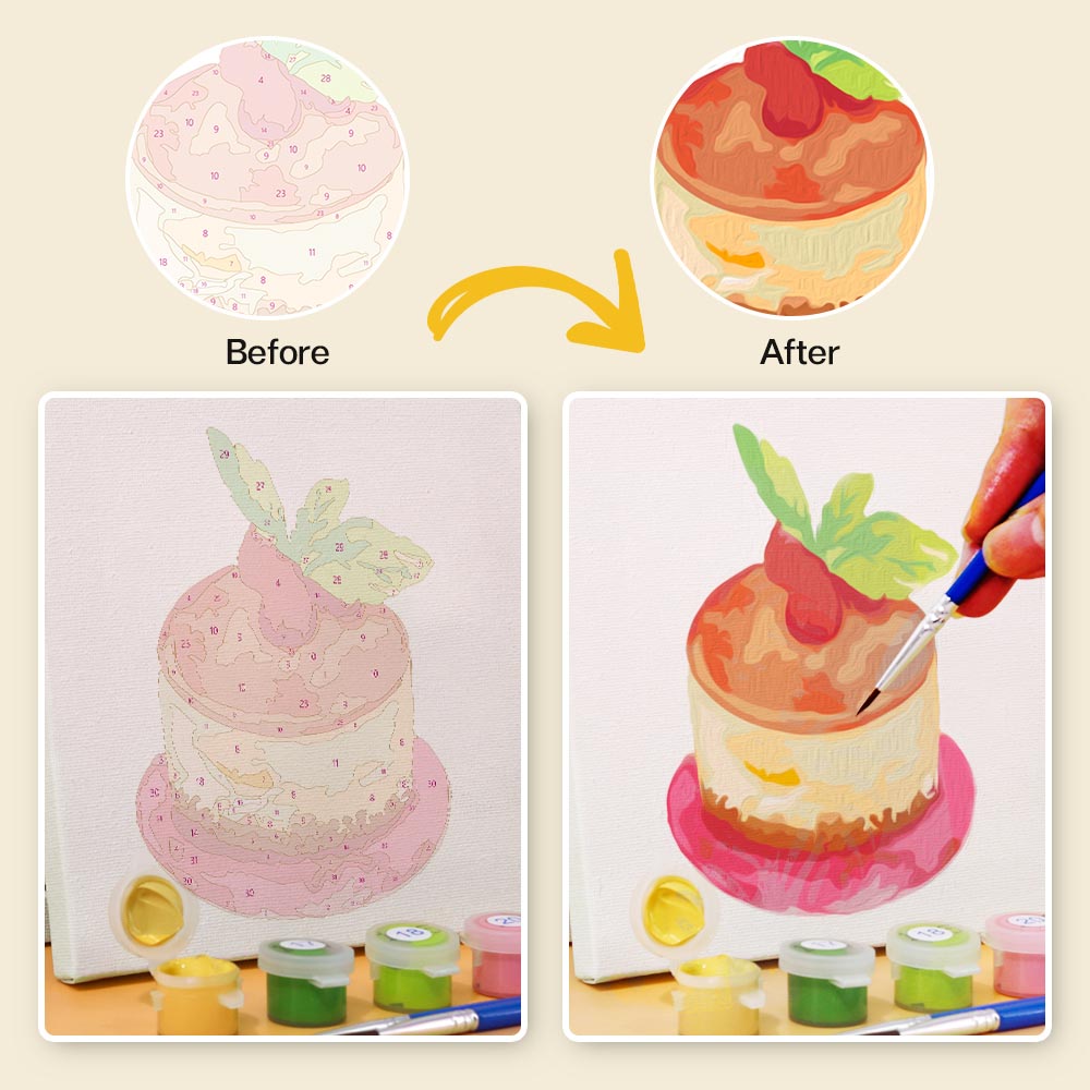 Paint by Numbers – 6 Mini Paintings | Sweet Treats Set
