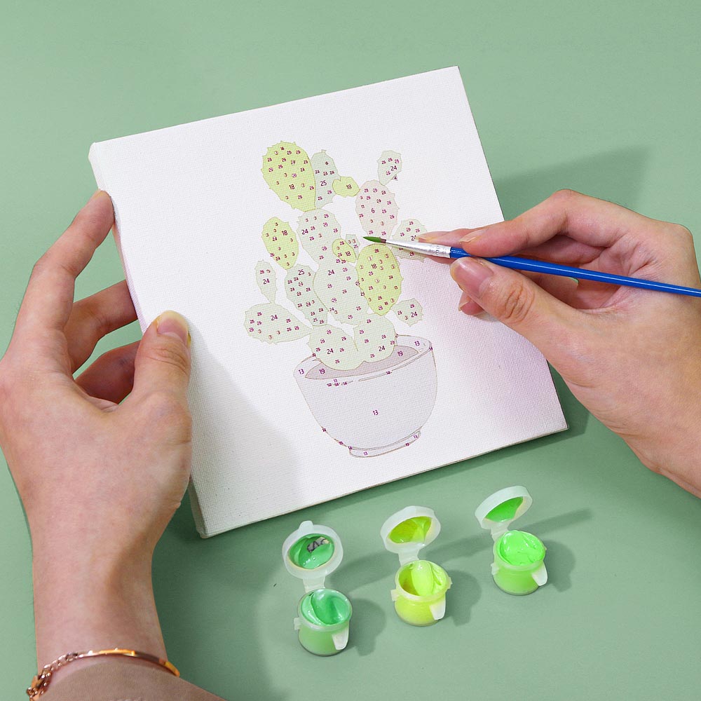 Paint by Numbers – 9 Mini Paintings | Houseplants Set
