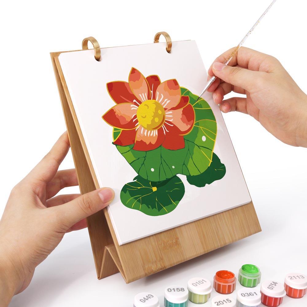 Paint by Numbers - 2026 Desk Calendar - Blooming Beauties