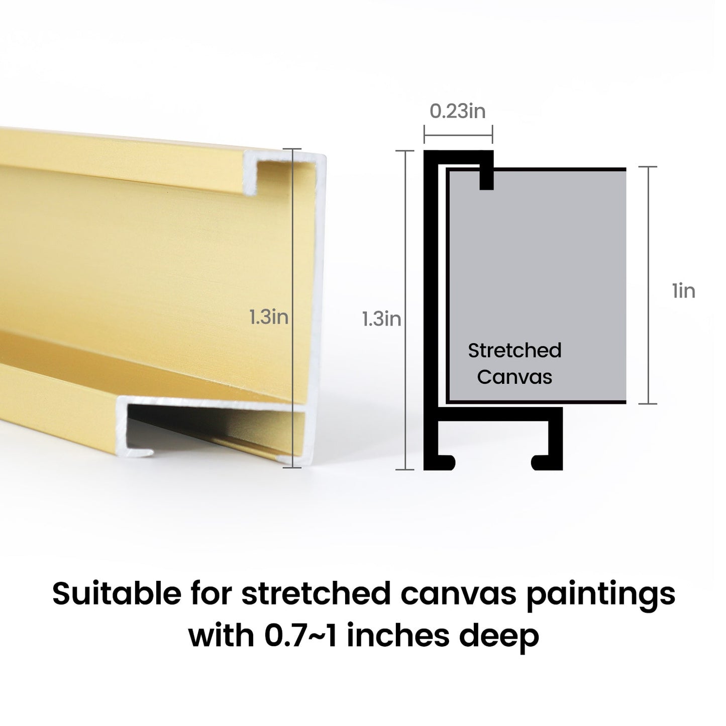 Aluminum DIY Frame – Modern Canvas Display | Multiple Sizes & Colors