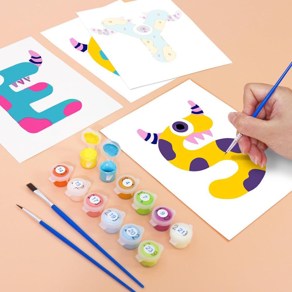 Paint by Numbers – Alphabet Painting Kit | Color Pop Monster Letters A–Z