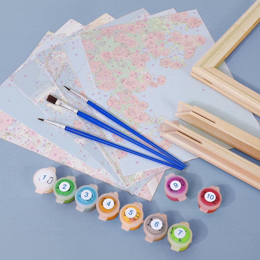 Paint by Numbers – 6 Mini Paintings | Flower Bouquets in the Sky Set