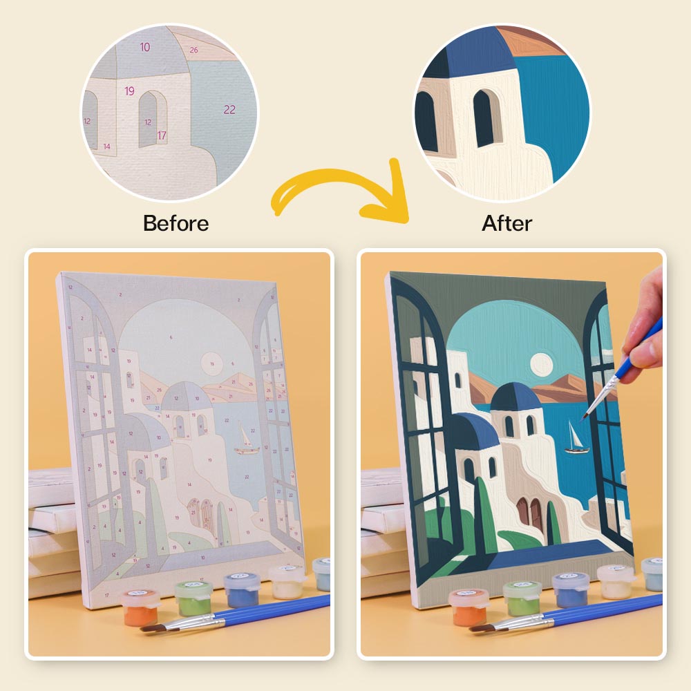 Paint by Numbers – 6 Mini Paintings | World Architecture Set