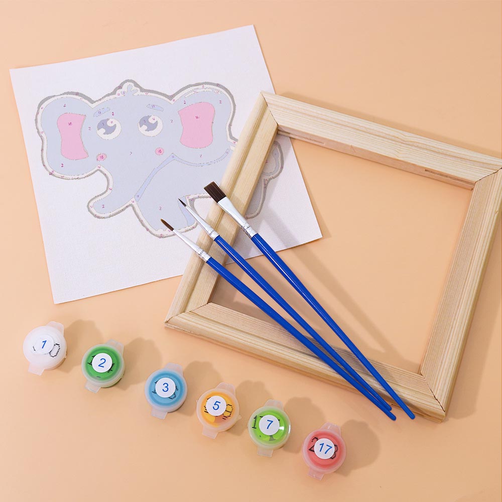 Paint by Numbers – 6 Mini Paintings | Cute Cartoon Animals Set