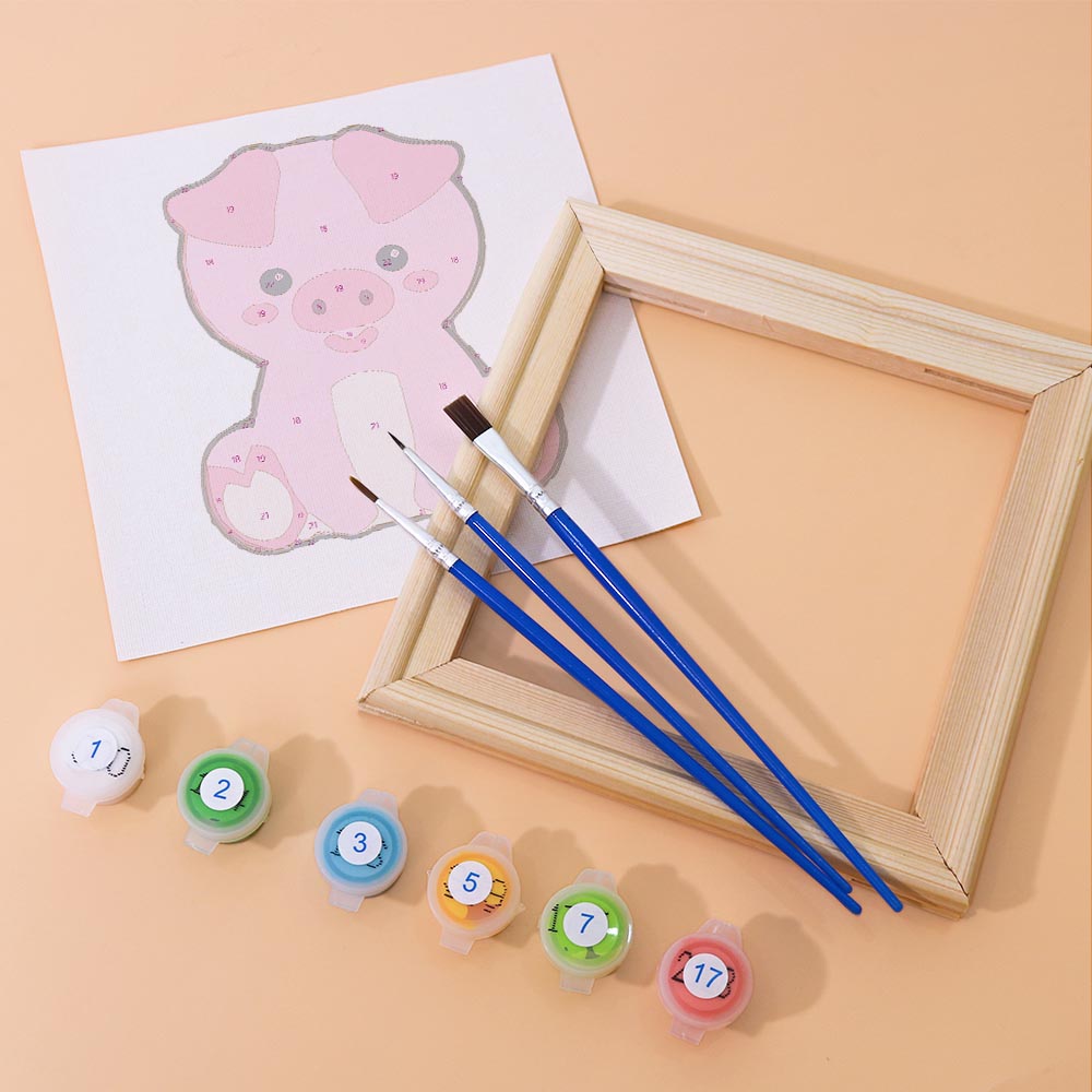 Paint by Numbers – 6 Mini Paintings | Kawaii Animal Friends Set