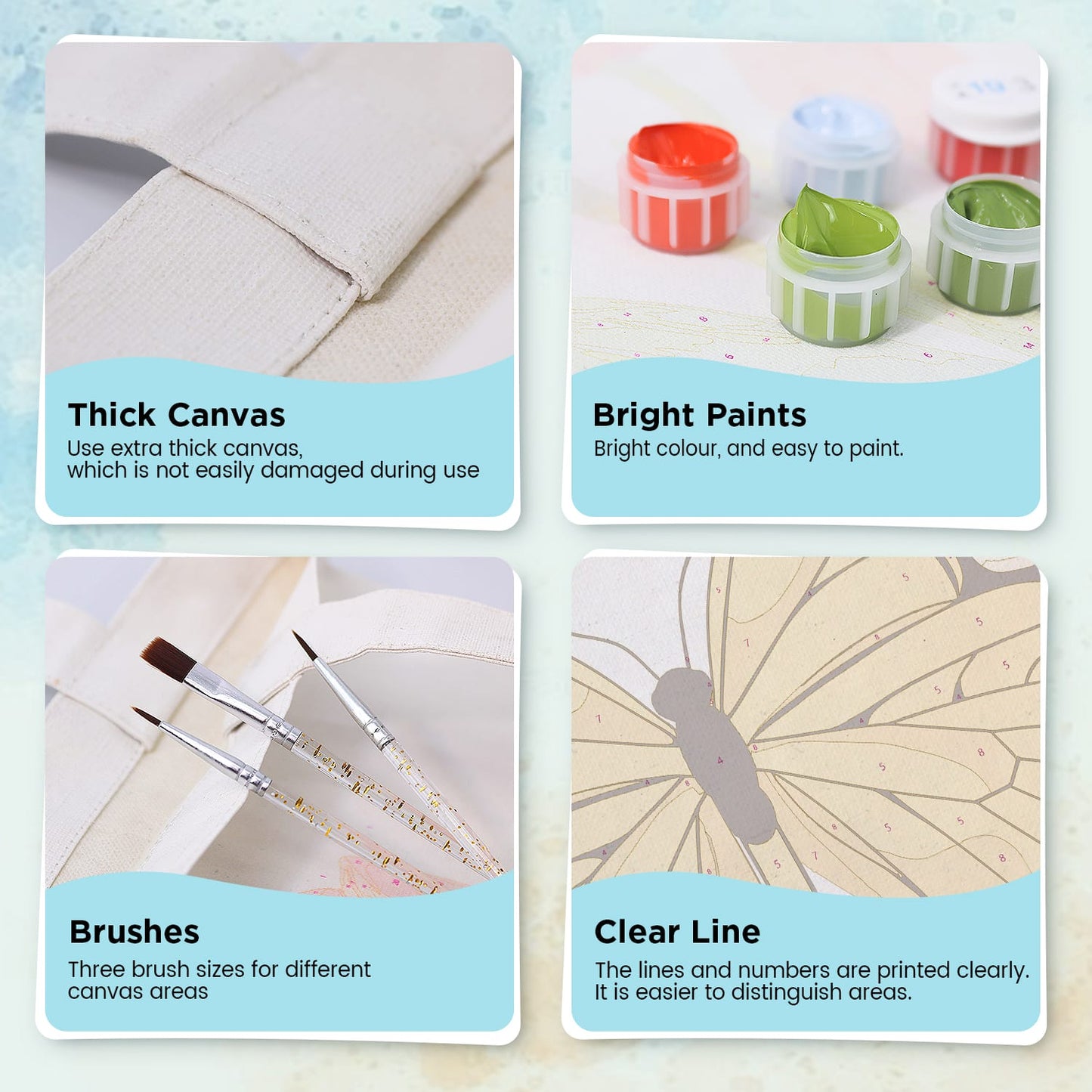 Paint by Numbers – DIY Totebag | Golden Butterfly