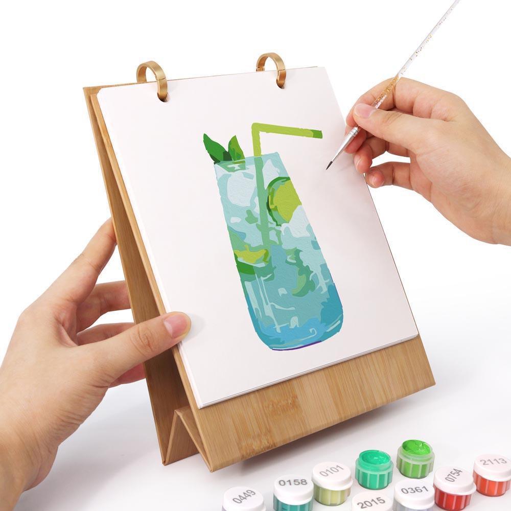 Paint by Numbers - 2026 Desk Calendar - Colorful Cocktails