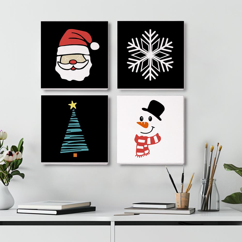 Paint by Numbers – 4 Mini Paintings | Christmas Edition