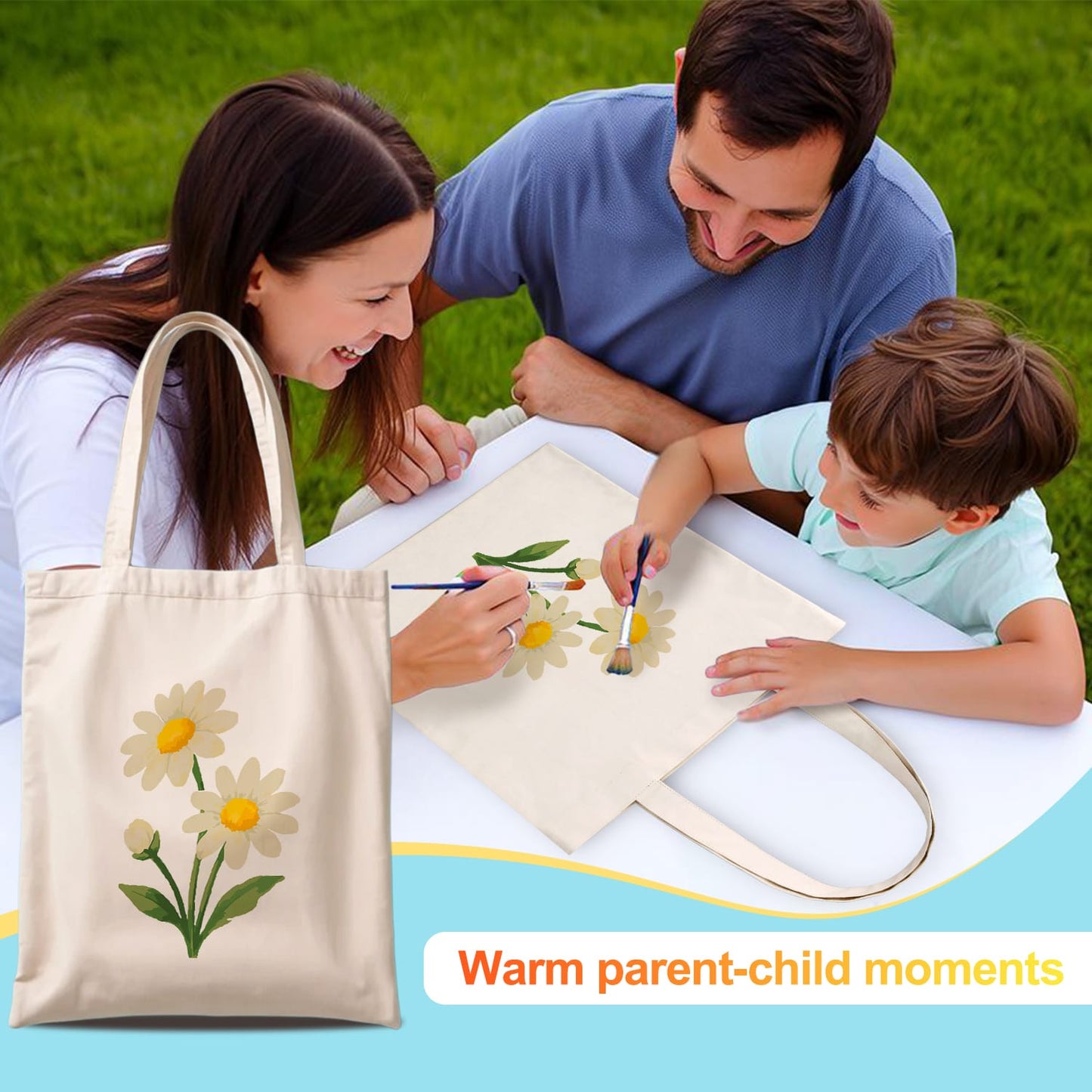 Paint by Numbers – DIY Totebag | Daisy Delight