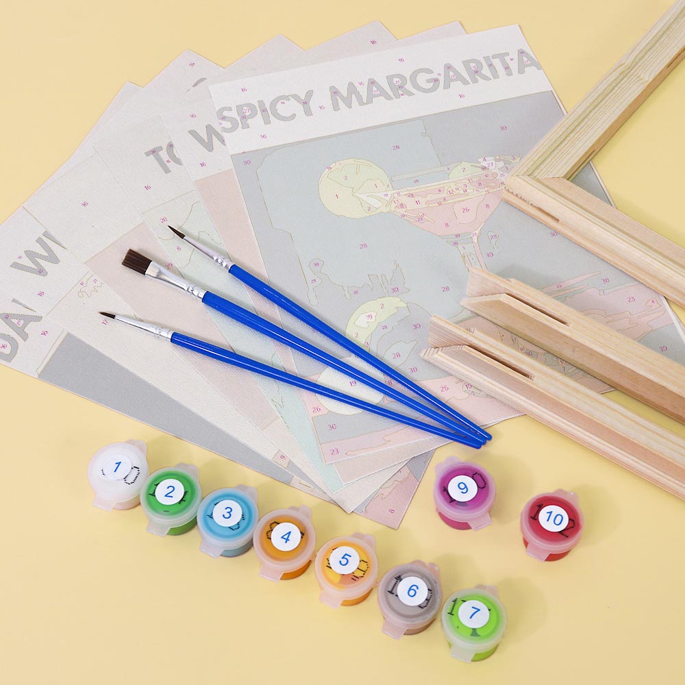 Paint by Numbers – 6 Mini Paintings | Signature Cocktails Set