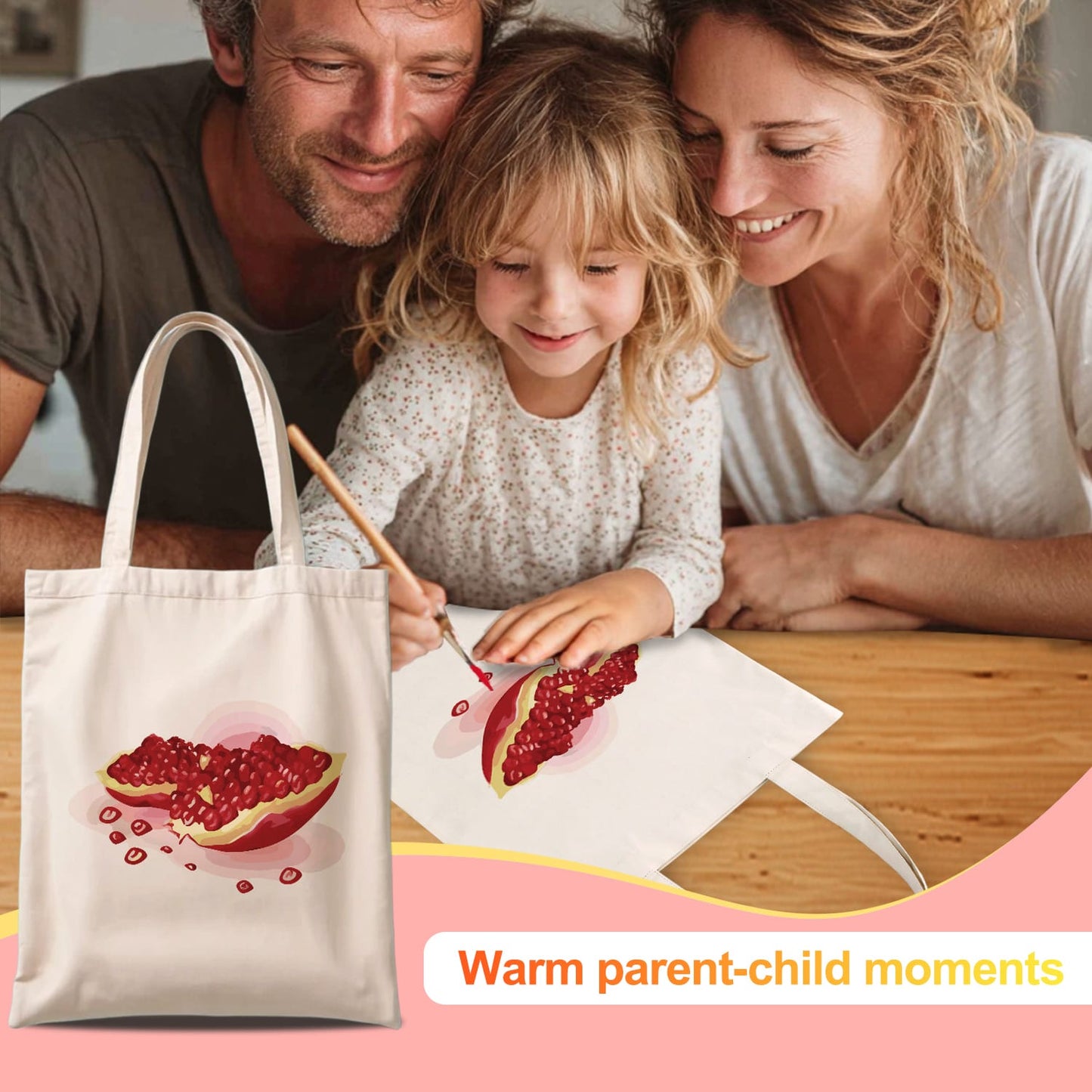 Paint by Numbers - DIY Totebag | Pomegranate Splash