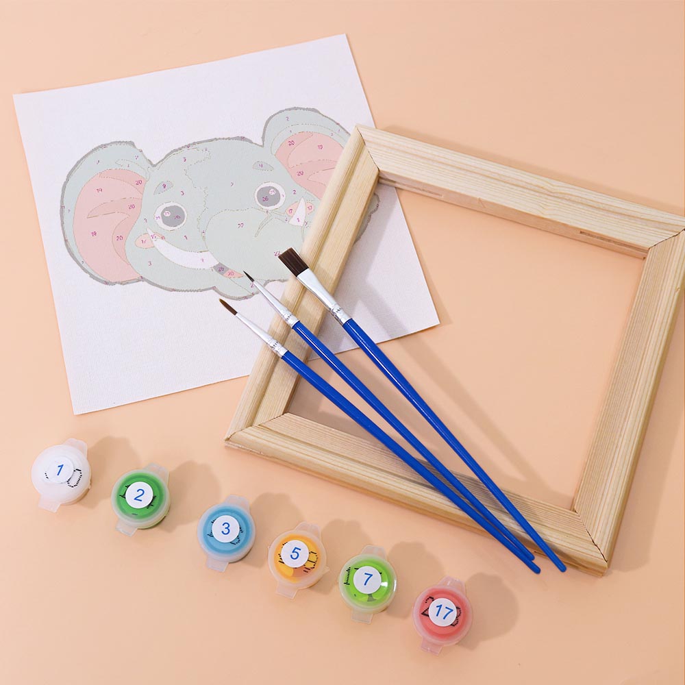 Paint by Numbers – 6 Mini Paintings | Sweet Animal Faces Set