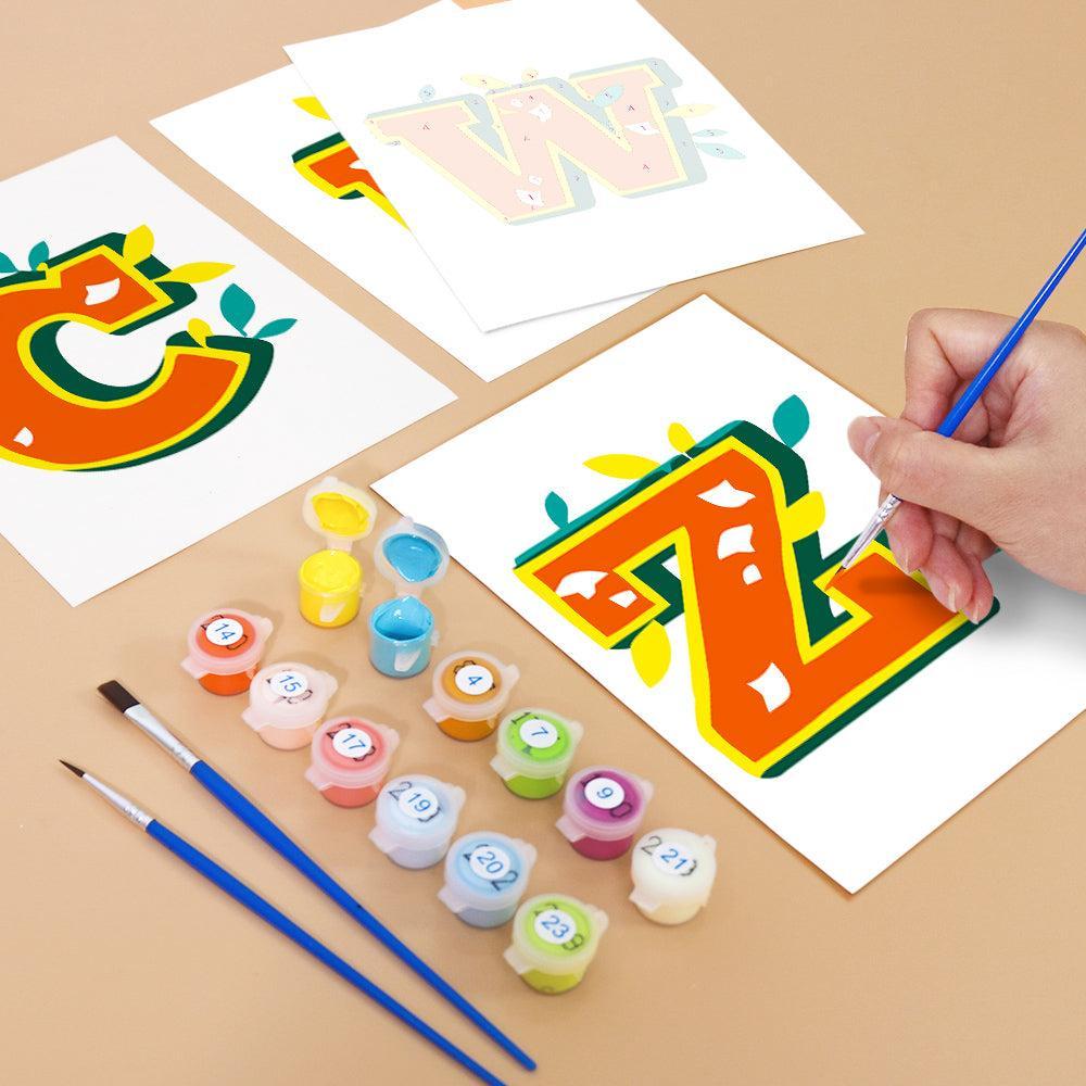Paint by Numbers – Alphabet Painting Kit | Citrus Garden Letters A–Z