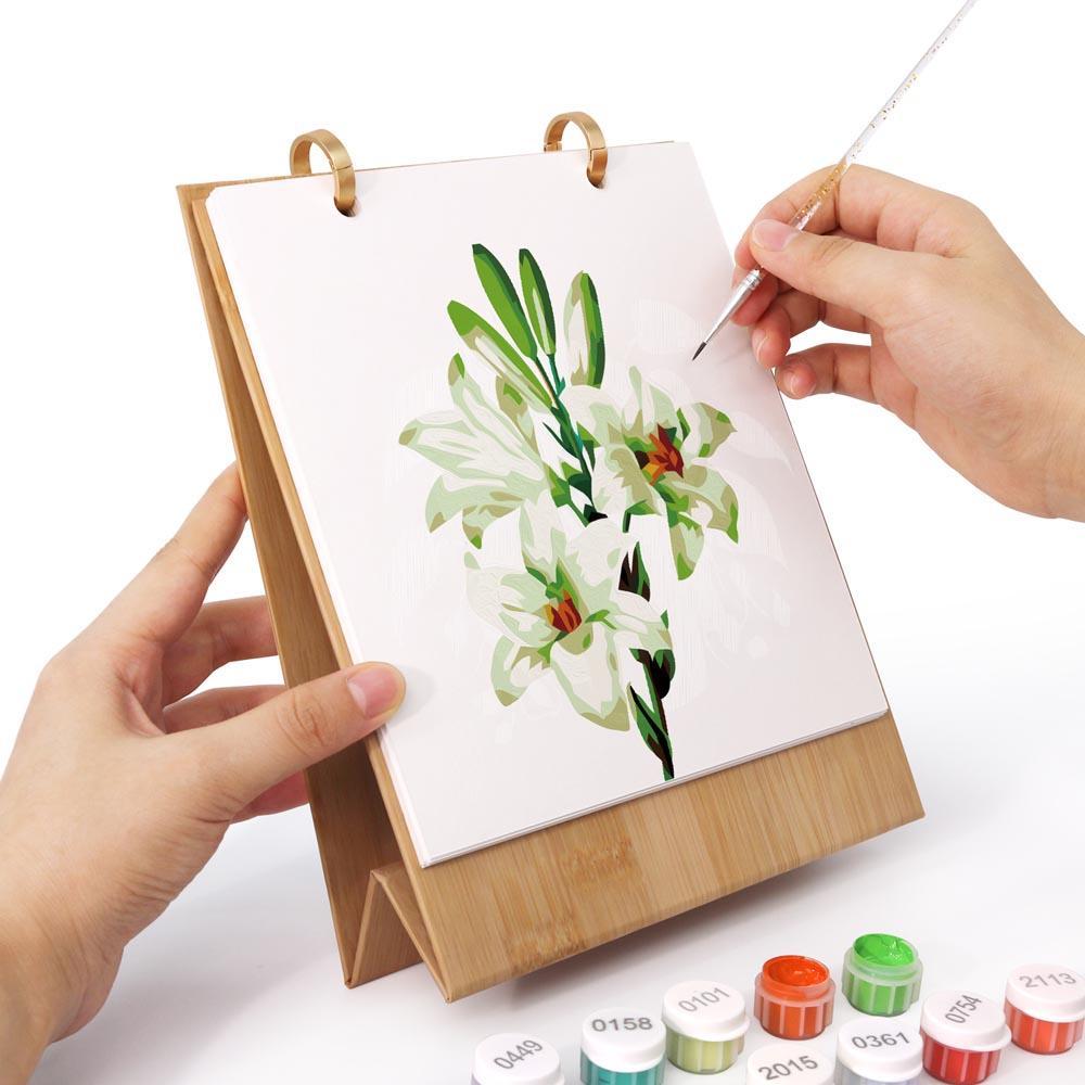 Paint by Numbers - 2026 Desk Calendar - Blooming Beauties